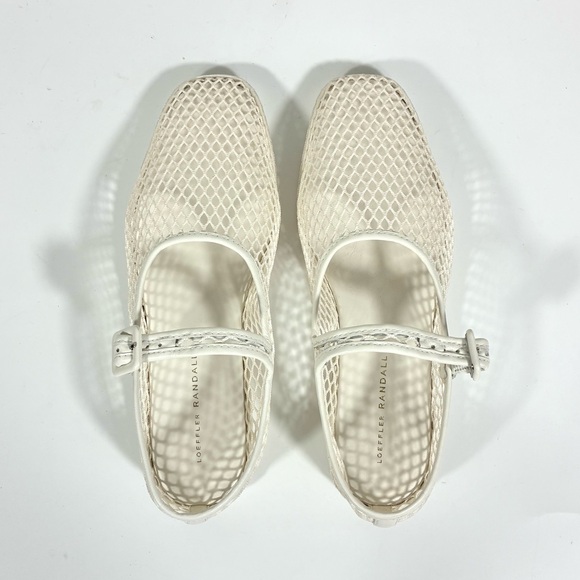 Loeffler Randall Cream Mesh Loafers - Picture 13 of 16